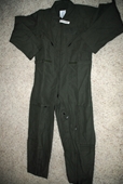 USAF NOMEX FIRE RESISTANT FLIGHT COVERALLS SAGE GREEN CWU-27/P - 40S