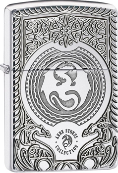 Zippo Armor Windproof Anne Stokes Mythological Creature Lighter - Made In USA
