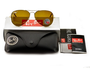 New Ray-Ban RB3025 Aviator Classic Gold Frame Brown Lens 58mm Polarized Sunglasses