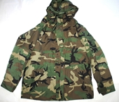 US MILITARY ECWCS GORE TEX COLD WEATHER WOODLAND CAMO PARKA - LARGE LONG