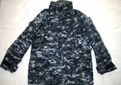 US NAVY NWU GORE TEX COLD WEATHER DIGITAL CAMOUFLAGE PARKA - SMALL REGULAR
