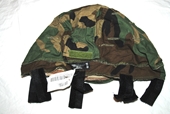 NEW US ARMY ISSUE - MSA REVERSIBLE DESERT AND WOODLAND CAMOUFLAGE COVER FOR ACH MICH HELMET- MEDIUM/LARGE