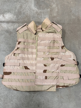 Genuine USGI Protector Desert Camouflage Protective Vest With Collar - Size Large