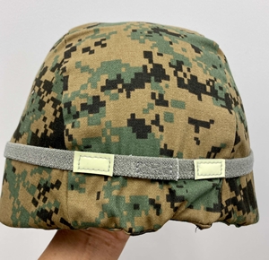 GENUINE USGI USMC PASGT COMBAT HELMET WITH WOODLAND MARPAT COVER