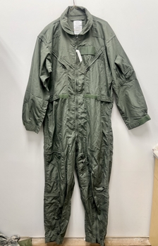 NEW GENUINE US AIR FORCE GREEN NOMEX FIRE RESISTANT FLIGHT SUIT CWU-27/P - 46R.