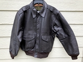 US AIR FORCE USAF FLYERS MEN'S LEATHER BOMBER TYPE A-2 JACKET - SIZE LARGE