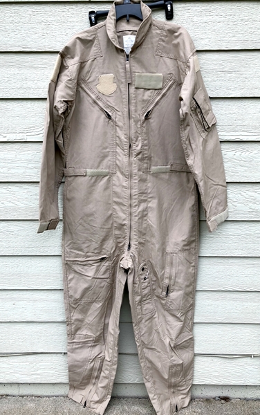 NEW GENUINE US AIR FORCE TAN NOMEX FIRE RESISTANT FLIGHT SUIT CWU-27/P ...