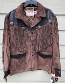 Vintage Schott Western Genuine Suede Cowhide Leather Jacket - Size 42 (USA)