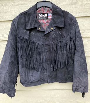 Vintage Schott NYC Western Genuine Suede Cowhide Leather Jacket - Size 42 (USA)