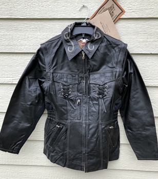 New Harley Davidson Womens Motor Cycle Genuine Leather Jacket - Small