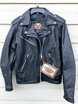 New Harley Davidson Women Motor Cycle Genuine Leather Jacket - Small - MADE IN USA.