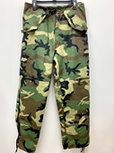 GENUINE USGI ECWCS GORE TEX WOODLAND CAMOUFLAGE TROUSERS - SMALL LONG