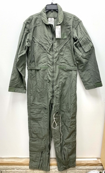 NEW US AIR FORCE USAF NOMEX FIRE RESISTANT FLIGHT SUIT GREEN CWU-27/P - 44R.