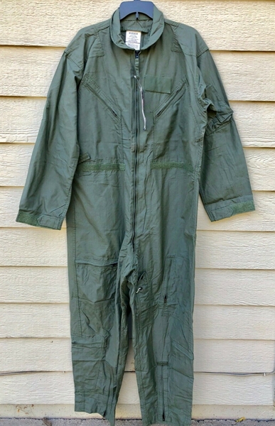 NEW US AIR FORCE USAF NOMEX FIRE RESISTANT FLIGHT SUIT GREEN CWU