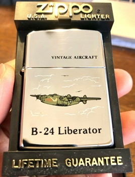 New Vintage 1993 Zippo Lighter Vintage Aircraft B-24 Liberator - Made In USA.
