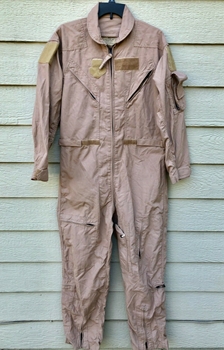 GENUINE US AIR FORCE TAN NOMEX FIRE RESISTANT FLIGHT SUIT CWU-27/P