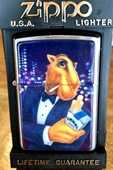 New Vintage 1997 Zippo Camel Smoking Joe's Racing Windproof Lighter - Made In USA