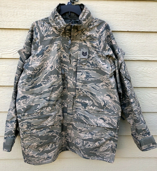 Genuine Usaf Apecs Abu Gore Tex Tiger Stripe All Purpose Parka Large Long