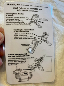 New Genuine USGI Norotos NVG Rhino Mount II 1955010-2 BLKNM