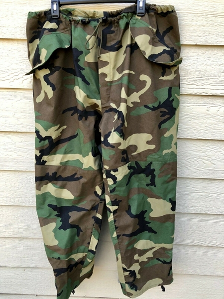 USGI ECWCS GORE TEX WOODLAND CAMOUFLAGE TROUSERS - X-LARGE REGULAR