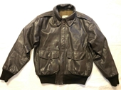 1992 US AIR FORCE ORCHARD FLYERS MEN'S LEATHER TYPE A-2 FLIGHT JACKET - 42R