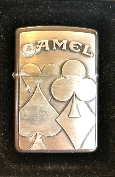 New Vintage 1996 Camel Midnight Card Suits Windproof Zippo Lighter 