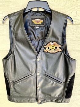 Harley Davidson Men's Motorcycle Genuine Leather Vest - Small
