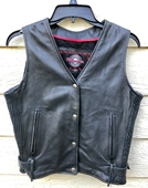 MILWAUKEE Men's Motorcycle Genuine Leather Vest - Small.