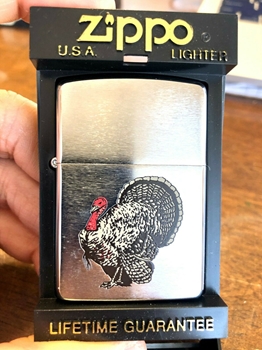 New Rare Vintage 1990 Turkey Windproof Zippo Lighter - Made In USA.