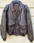 Vintage Genuine SCKOTT Leather A-2 Bombers Jacket - Size Small